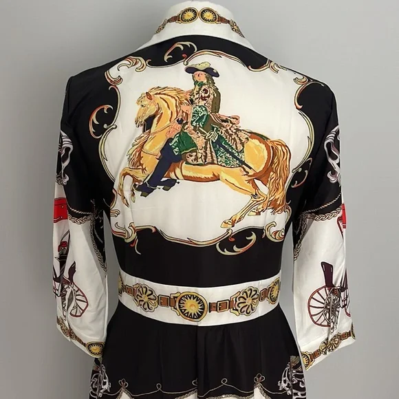 Dalia MacPhee button down shirt midi dress size L - Picture 6 of 12